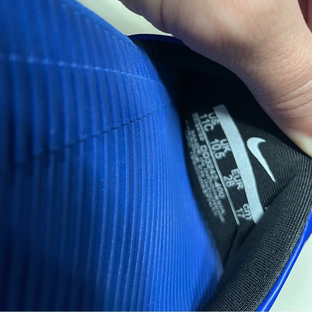 Nike Blue Kids Slide Sandals with White Logo